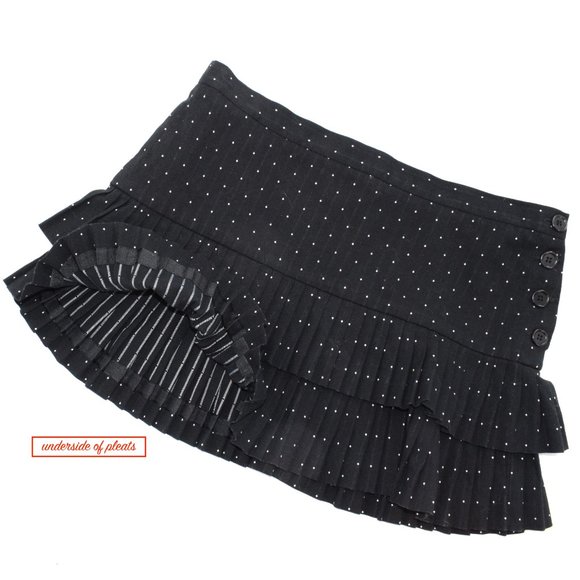BCBG Max Azria Pleated Polka Dot Mini Skirt 2 - Picture 5 of 5